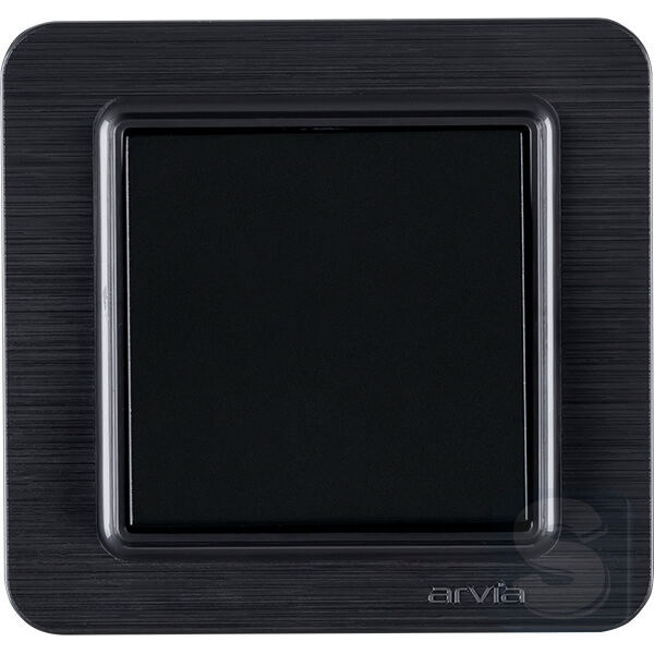 Выключатель одноклавишный Arvia Electric Lavin Черный матовый (21 25 4007 200)